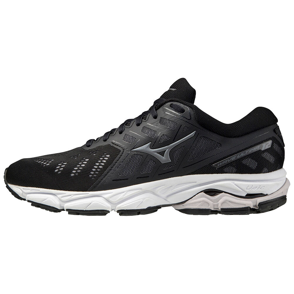 Damske Bezecke Topanky Mizuno Wave Ultima 12 Čierne/Biele Vypredaj GQXN04751